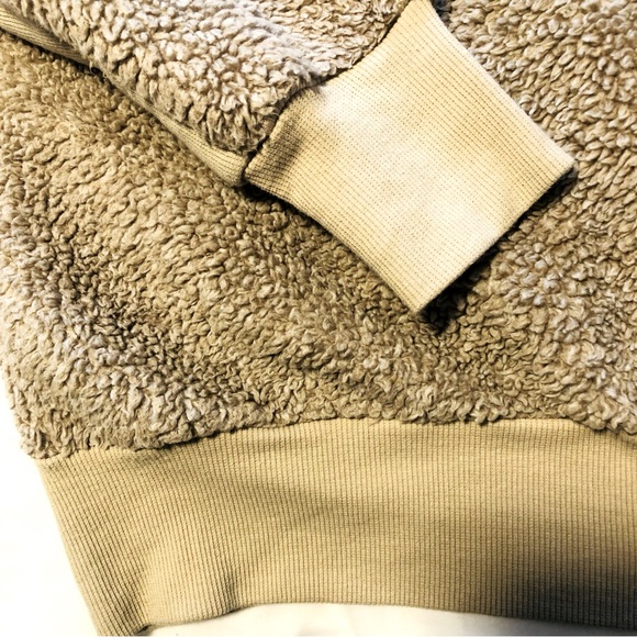 Lole  Size Small Half Zip Teddy Pullover Sherpa Tan Sweater - Picture 7 of 13